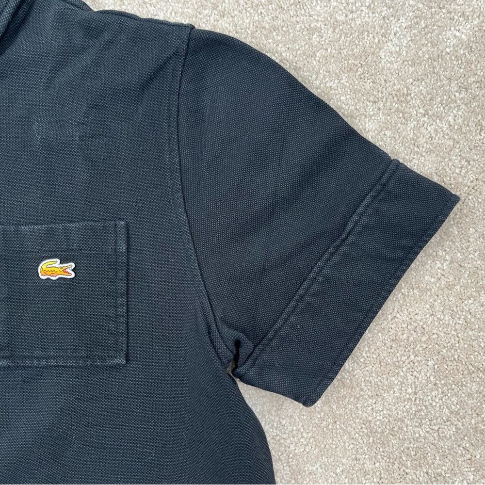 Lacoste Live Shirt Adult XXL Black Fleece Lined Polo Casual Preppy Unisex - Picture 4 of 15